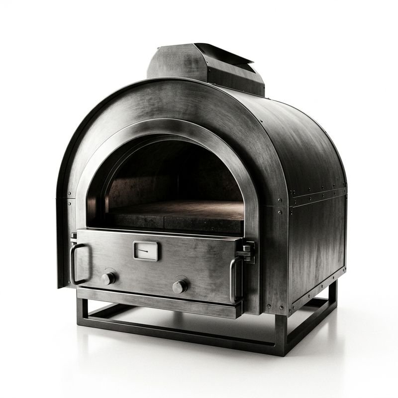 Commercial pizza oven with stone deck